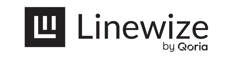 Linewise logo: a dark square icon with a U-shaped notch, followed by the word Linewise in a bold geometric font.