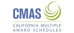 CMAS logo: blue 'CMAS' with a green circular emblem and the text 'California Multiple Schedules'.