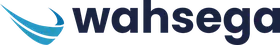 Blue curved arrow logo followed by blue wordmark text.