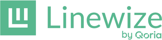 Linewize by qoria logo — teal wordmark with a square emblem on the left